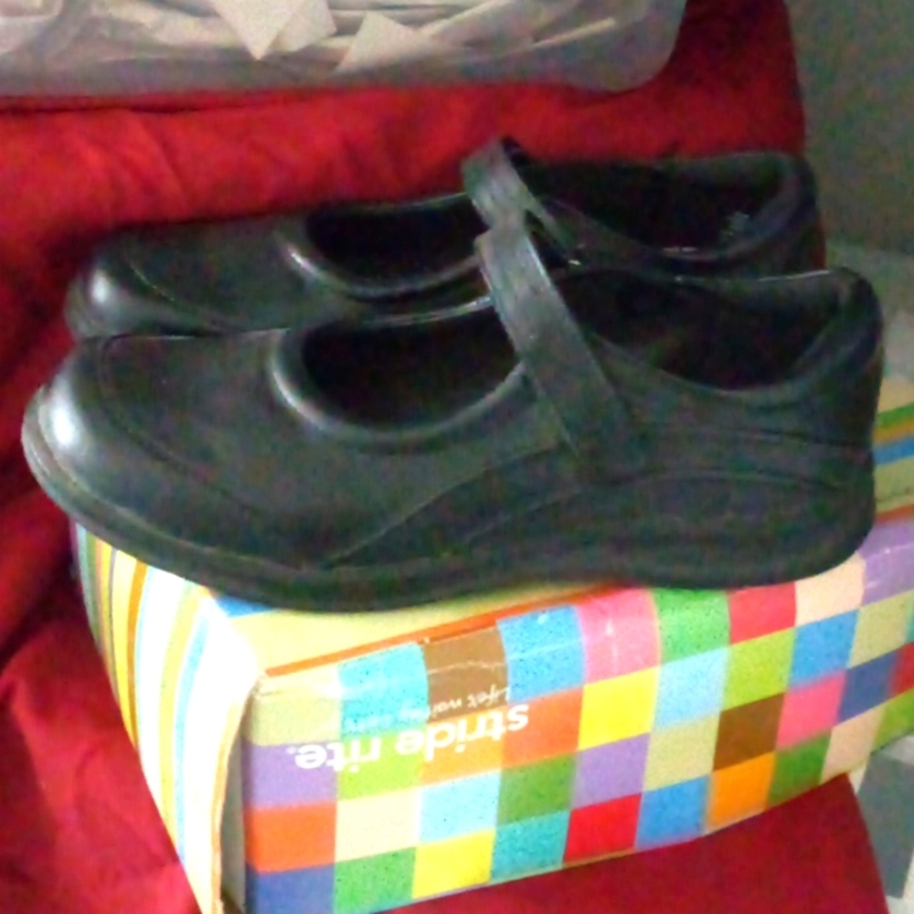 Girl's Stride Rite Molly Genuine Black Leather Mary Jane School Shoes, Size 2W